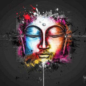 Diamond Painting 5d Diamant Peinture Couleur Statue De Bouddha Diy Cristal Strass Peinture Plein Forage Broderie Artisanat Point De Croix Chambre Salon Décoration Murale 35x35cm - Neuf