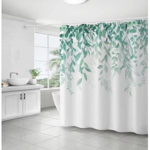 Rideau de douche anti-moisissure, imperméable, en polyester, lavable, motif floral, 150 x 180 cm, pour salle de bain, baignoire, spa, salle d'eau - Neuf