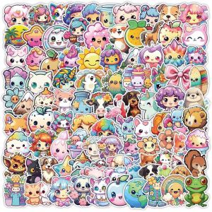 acdsgd-Autocollant Kawaii, 100 Pi&egrave;ces Stickers Kawaii, Vinyle &Eacute;tanche Stickers, Autocollant Enfant, Autocollant Animaux, Autocollants Dr&ocirc;les, pour Bouteille D'eau Ordinateur Portable Skate - Neuf