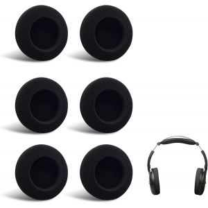 KAL-Lot De 6 Coussinets De Rechange En Mousse Pour Casque D'Écouteurs, Coussinets De Rechange, Pour Casque D'Ordinateur, Coussinets De Protection Pour Écouteurs Sennheiser, Panasonic - Neuf