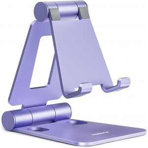 Support Téléphone Réglable,Support Téléphone Bureau Pliable Portable Tablette Dock Compatible Avec Iphone 15/14/13/12/11 Pro Max Mini Xr X 8 Samsung Huawei D'autres Smartphones-Violet - Neuf