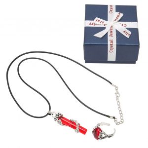 Ensemble De Colliers Et Bagues Tendance En Alliage Avec Pendentif En Forme De Pilier De Dragon Pour Homme - Neuf