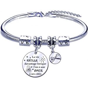 Eryi-Cadeau Noel Amie Bracelets Pour Amitié Cadeau Meilleure Amie Cadeau Amie Anniversaire Bracelet Amie Bracelet Pour Amie Meilleure Amie Cadeau Cadeau Femme Amie Bracelet Femme - Neuf