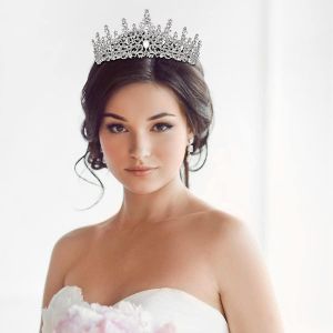 Diadème De Mariage En Argent Pour Les Femmes Diadèmes En Cristal Et Couronnes Pour Les Femmes Diadèmes De Mariage Pour La Mariée Royal Qu - Neuf