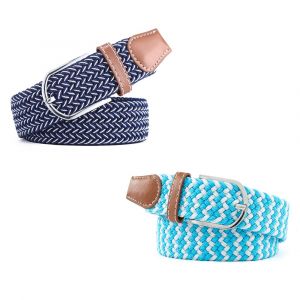 Blanc Et Bleu Fonc&eacute; + Bleu Ciel + Ceinture Blanche En Toile Motif De Tissu De La Taille 110 Cm Ceinture De V&ecirc;tements Taille Unique - Neuf