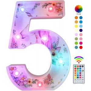 Lettres Lumineuses À Del, 18 Couleurs Changeantes En Forme De Licorne, Cadeau Licorne Pour Filles Et Femmes, Décorations De Fête D'anniversaire, Veilleuse, Noël, Saint-Valentin, Décoration De Table - Neuf