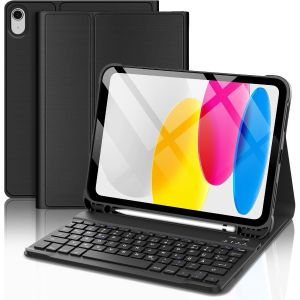 Chenquansarl-Ipad 11 Génération Clavier 11""2025-Étui Pour Ipad 10 Génération 10,9""2022,Clavier Qwertz Sans Fil Amovible (Noir) - Neuf
