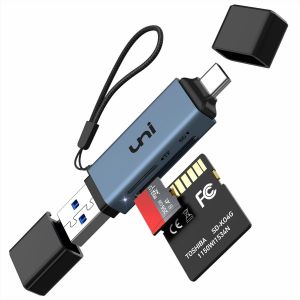 YUHG-Lecteur De Carte Sd,Lecteur De Carte Mémoire Usb C Adaptateur Usb 3.0 Pour Prend En Charge Sd Micro Sd Sdhc Sdxc Mmc Compatible Avec Macbook Pro Ipad Air Galaxy S23 Pixel Xps 13 -Bleu Nuit - Neuf