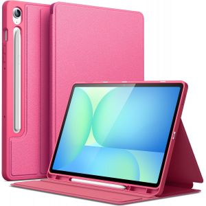 Coque Pour Samsung Galaxy Tab S10 Lite / S10 Fe / S9 Fe 10,9 Pouces Avec S Pen Porte-Stylet, Fine Folio Support Protecteur Tablette Housse &Eacute;tui, Multi-Angle Affichage (Rose) - Neuf