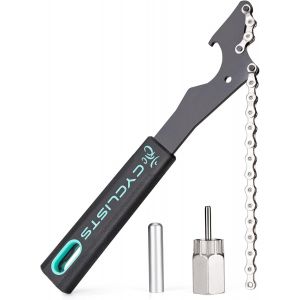 Kit Outil Retrait Cassette Velo Outils Retrait Pignon Fouet Chaine Et Outil Ecrou De Serrage Avec Guide Pin 5mm/12mm Pour Cassette Shimano Hg (Ct-F03+Ct-F06-12) - Neuf