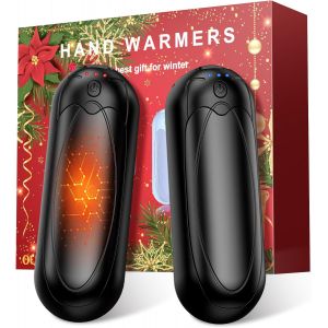 JGD-Chauffe Mains Rechargeables 2 en 1, 7000mAh Chauffe Mains &Eacute;lectriques avec 3 Niveaux de Chaleur, Magn&eacute;tique Chaufferette Cadeau d&iquest;Hiver pour Femmes et Hommes, No&euml;l, Activit&eacute;s en Plein Air - Neuf