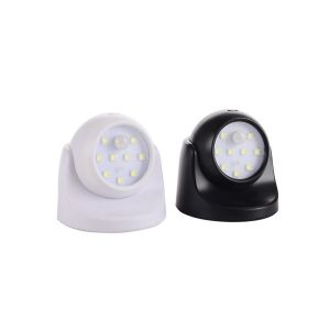 Lot de 2 lampes &agrave; d&eacute;tecteur de mouvement &agrave; 360&deg;, aliment&eacute;es par piles, avec t&ecirc;te orientable et conception &eacute;tanche. - Neuf