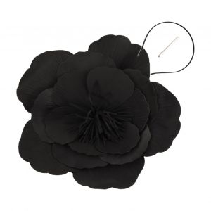 Grand Bandeau Décoratif À Fleurs, Chapeau Fascinateur, Coiffure De Mariée, Maquillage De Bal, Photographie, Couvre-Chef, Accessoires Pour Cheveux-Noir - Neuf