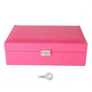 Boite De Rangement A Bijoux En Cuir Pu De Grande Capacite Pour Colliers, Bracelets Et Boucles D'oreilles - Neuf