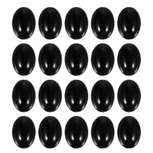 100pcs Noir En Plastique Ovale S&eacute;curit&eacute; Yeux Et Nez Pour Ours Poup&eacute;e Bricolage Artisanat - Neuf