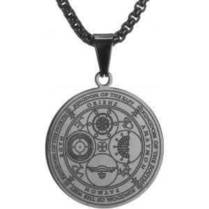 Kal-Collier Talisman De Médaille Sceau Des 7 Archanges Pour Homme Femme Talisman Pentagramme De Salomon Amulette De Protection MagiqueU2026 - Neuf
