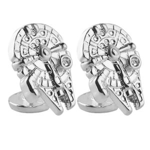 Boutons De Manchette Classiques De Science-Fiction, Mod&iquest;&iquest;Le Faucon Millenium En M&iquest;&iquest;Tal, Pour Homme, Accessoires De Mariage Et D'affaires, -2406-Th2385 - Neuf