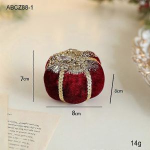 Cadeau De No&euml;l De Vin Rouge Collant De La Poudre De Champignons De Citrouille En Mousse Ornements De Bureau Ornements De D&eacute;coration De No&euml;l De La Mise En Page De Vin Rouge Collant De La Poudre De Pa - Neuf