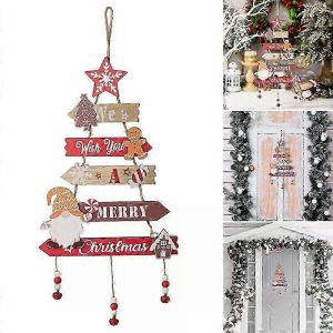 &Eacute;l&eacute;gant Tranches d'Ornement, No&euml;l, Pendaison D&eacute;corations avec Cartoon Design, de la d&eacute;coration de la Corde, du Contreplaqu&eacute; de Cloches - Neuf