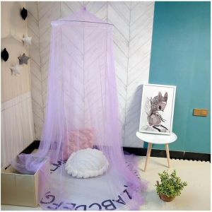 Kal-Moustiquaire Universelle En Forme De Dôme - Pour Les Voyages - Installation Facile - Lit Pour Lit Double - Simple - Violet - Neuf