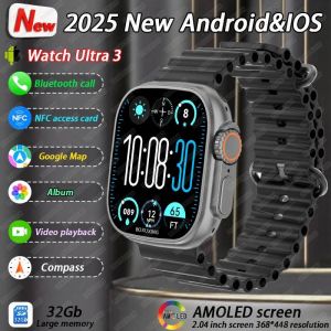 Nouveau Dtultra 3 Smartwatch 2.01 "&Eacute;cran Amoled 32Gb Lecteur Mp3 Bluetooth Partage De R&eacute;seau App Magasin Montre Intelligente Ai Hommes 2025 Original.Black. - Neuf