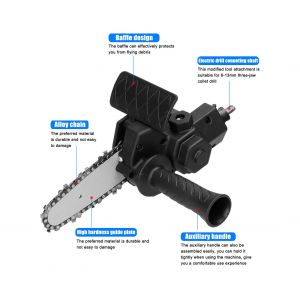 Kit de conversion perceuse &eacute;lectrique en tron&ccedil;onneuse pour le travail du bois - Neuf