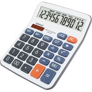 Calculatrice de Poche Grandes Touches Tr&egrave;s Grand &eacute;cran LCD 12 Chiffres Calculatrice de Bureau (OS-5M) - Neuf