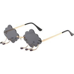 Lunettes De Soleil Vintage En Métal Sans Monture Pour Femme Et Homme - Neuf
