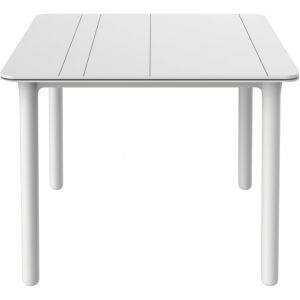 Ulteronixshop-Noa Table Carr&eacute;e Int&eacute;rieure, Ext&eacute;rieur 90x90 | Jardin, Terrasse, Balcon, Salon, Cuisine, Salle &Agrave; Manger | Design, L&eacute;ger, Polyvalent | 2-4 Personnes | Pied Blanc - Panneau Blanc - Neuf