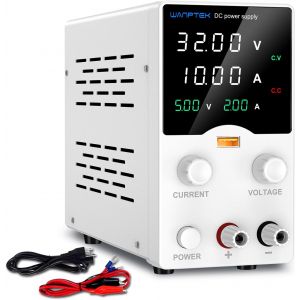 VornixorSarlshopAlimentation DC Laboratoire 30V 10A R&eacute;glable | &Eacute;cran LED 4-Digits Haute Pr&eacute;cision | Variateur Encodeur | Sorties USB Charge Rapide + Convertisseur CC | Stabilis&eacute;e pour &Eacute;lectronique - Neuf