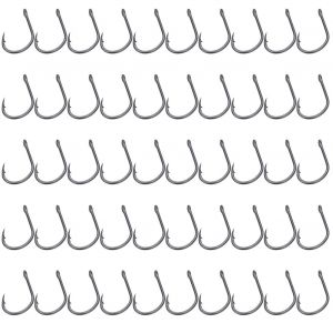 Lot De 50 Hamecons Micro-Ardillons Pour La Peche A La Carpe (Large Ouverture 8#) - Neuf