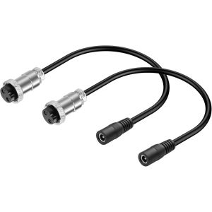 Dc5.5mm X 2.1mm À Gx20 Cordon D'alimentation De Prise D'aviation Dc5521 Femelle À Gx-20 Cordon D'alimentation Femelle D'aviation À Deux Broches Caméras,Tubes Dc,Etc(10,39 Pouces) - Neuf