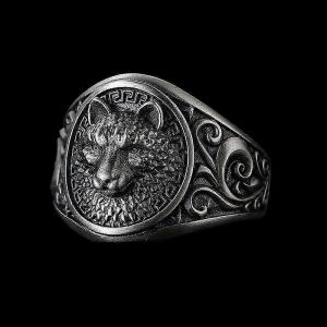 R&eacute;tro R&eacute;glable Punk Gothique Anneaux Mode T&ecirc;te De Loup Bague Hommes S Hip Hop Bijoux Yao Store - Neuf