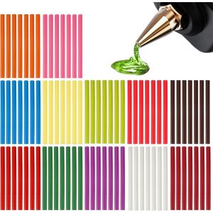 84 Pi&egrave;ces B&acirc;tons De Colle Chaude, Baton Colle Pistolet Color&eacute;s, B&acirc;ton De Colle Pour Pistolet &Agrave; Colle 7mm X 100 Mm, B&acirc;tonnets De Colle Chaude S&eacute;chage Rapide, Pour Bricolage, Artisanat, R&eacute;parations - Neuf