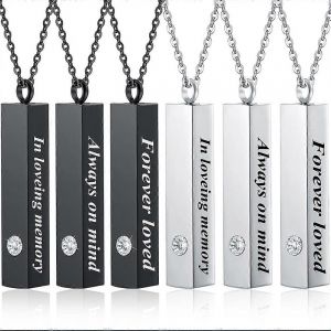 Collier Urne Pour Cendres Squelette Collier M&eacute;morial Cr&eacute;mation Squelette Collier Brin Pendentif Neckla - Neuf