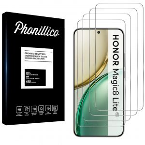 Verre Tremp&eacute; pour Honor Magic 8 Lite 5G [Pack 4] Film Vitre Protection Ecran Phonillico&reg; - Neuf