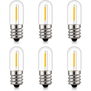 Kalanka-Lot De 6 Ampoules Led E14 1 W T16 - Petite Ampoule E14 - Blanc Chaud - 2200 K - Mini Vintage - 1 W - Remplace Les Ampoules &iquest;&iquest; Incandescence De 10 W - Pour Veilleuse, Lampes De Table, Lampes De - Neuf