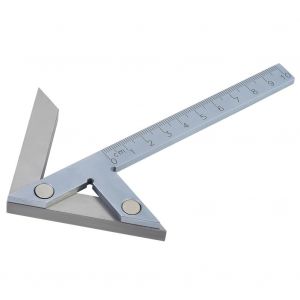 Jauge d'angle centrale en acier 4-90 mm, equerre de centrage portable, regle d'angle (100 x 70 mm) - Neuf