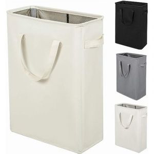Panier à linge 45 L avec poignées, panier à linge fin et pliable, grand panier à linge sale pour chambre, salon, chambre d'enfant, salle de bain et voyage - Neuf