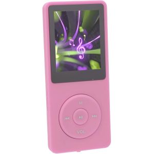 Lecteur Mp3 Lecteur Mp4, Capacité De Mémoire Intégrée De 8 Go, Lecteur De Musique Portable 450 Mah Avec Écran 1,8 Pouces Pour Formats Txt, Mp3, Wma, Ogg, Wav, Ape, Flac, (Rose) - Neuf