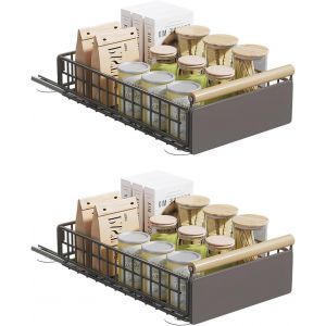 Subzonal-Tiroir Coulissant, Organiseurs De Placards, Rangement Et Organisation De Cuisine, Pas Besoin De Percer Ni De Clouer, 39.5×23.5×11cm, Paquet De 2 - Neuf