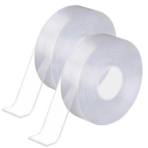 2 Pcs 10M X 2Cm Ruban Adhésif Double Face Nano Très Résistant Amovible, Amovible, Réutilisable, Lavable Scotch Double Face, Colle - Neuf