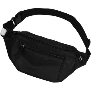 SJZG-Sac Banane Pour Femme Et Homme Sac De Poitrine Imperm&eacute;able Avec Prise Casque Sac &Agrave; Bandouli&egrave;re Avec Ceinture Allong&eacute;e Pour Randonn&eacute;e Course &Agrave; Pied Cyclisme (Noir) - Neuf