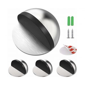 But&eacute;e de porte de sol en acier inoxydable Hantoc, lot de 4, avec vis et colle - Neuf