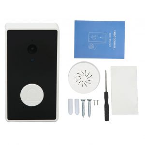 Interphone visuel bidirectionnel, telephone portable, Wi-Fi, Bluetooth, video, grand angle, vision nocturne infrarouge, pour application Tuya - Neuf