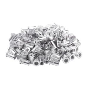 M5 Aluminium Fileté Rivnuts Tête plate Nuts Nutserts 100pcs - Neuf