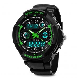 Montres Numériques Pour Garçons,Montres Étanches Pour Enfants Avec 12/24 Heures / Double Fuseau Horaire / Alarme / Chronomètre,Montres De Sport De Plein Air Pour Enfants Antichocs Pour Adolescents Gar - Neuf
