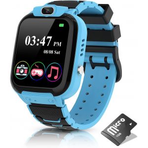 Montre Connectée Enfant,Montre Enfants Avec Caméra Hd 16 Jeux Vidéo,Alarme Musique Mp3 Tocco Della Mano,Montre Connectée Cadeau Parfait Pour Enfants Filles Et Garçons Student - Neuf
