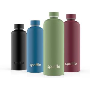 Gourde Isotherme Inox 500 Ml / 750 Ml / 1 L / 1,5 L &iquest; Double Paroi, Isolation Sous Vide, &Eacute;tanche, Compatible Boissons Gazeuses, Passe Au Lave-Vaisselle (Noir, 1500 Ml) - Neuf