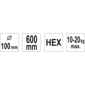 Tige d'agitation Yato YT-5499; Hex; 100x600 mm - Neuf